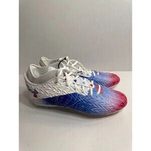 089 Under Armour Mens Blue/White/Red Texas Cleats-US 9 Mens